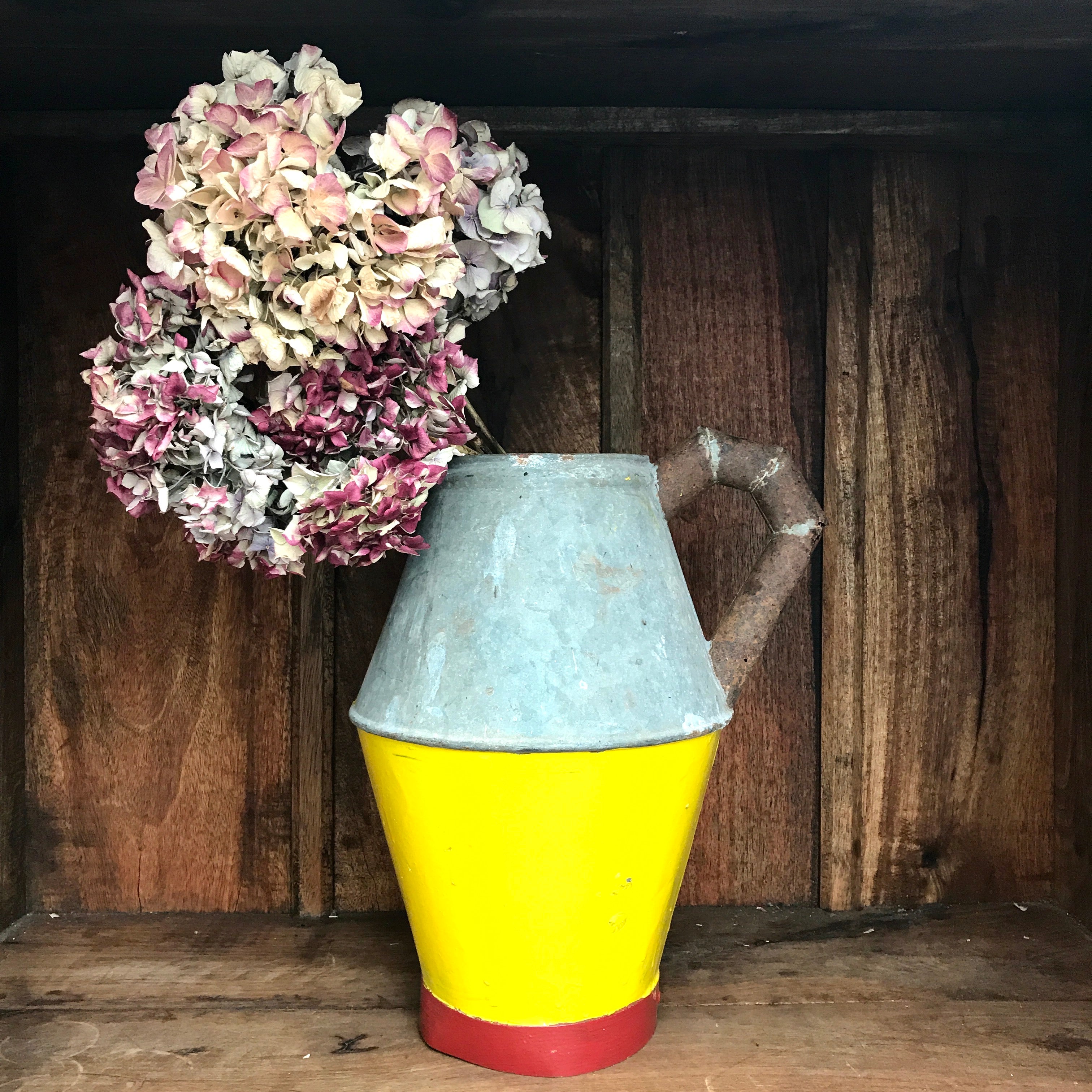 Vintage Puglian Tin Water Pitcher