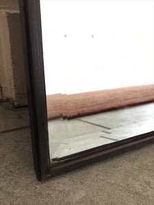 Vintage 1930s Mirror with bevelled glass and wood frame