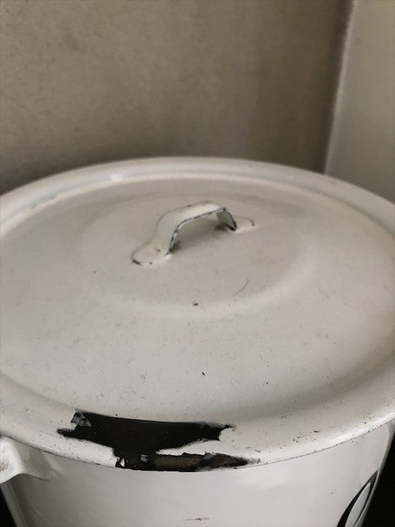 Vintage Enamel Flour Tin