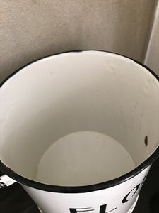 Vintage Enamel Flour Tin
