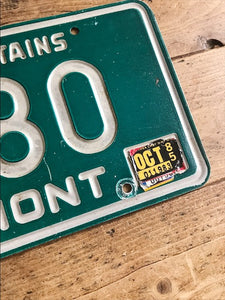 1980s Vermont License Plate - Green Mountains
