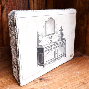 French Antique Lithographic Stone Printing Block - 2