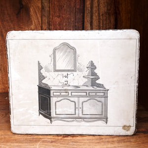 French Antique Lithographic Stone Printing Block - 2