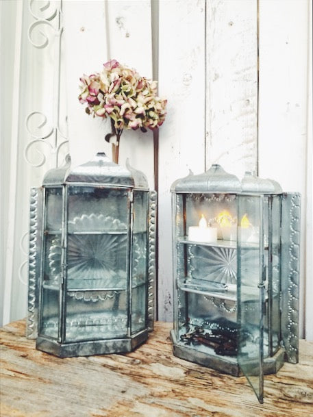  Art Deco Metal and Glass Shelves