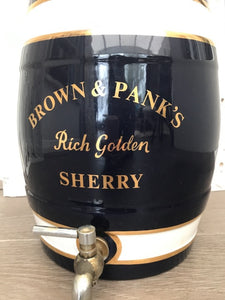 Brown and Panks Ceramic Sherry Barrel in blue