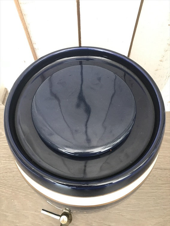 Brown and Panks Ceramic Sherry Barrel in blue