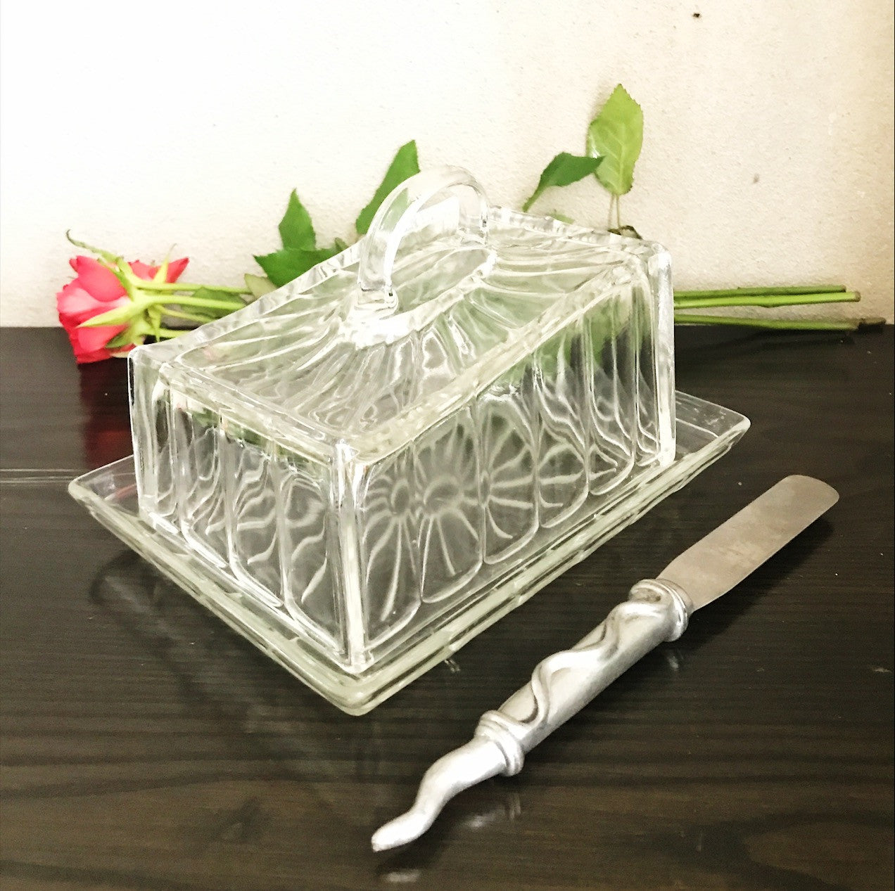 1930s Glass Butter/Cheese dish