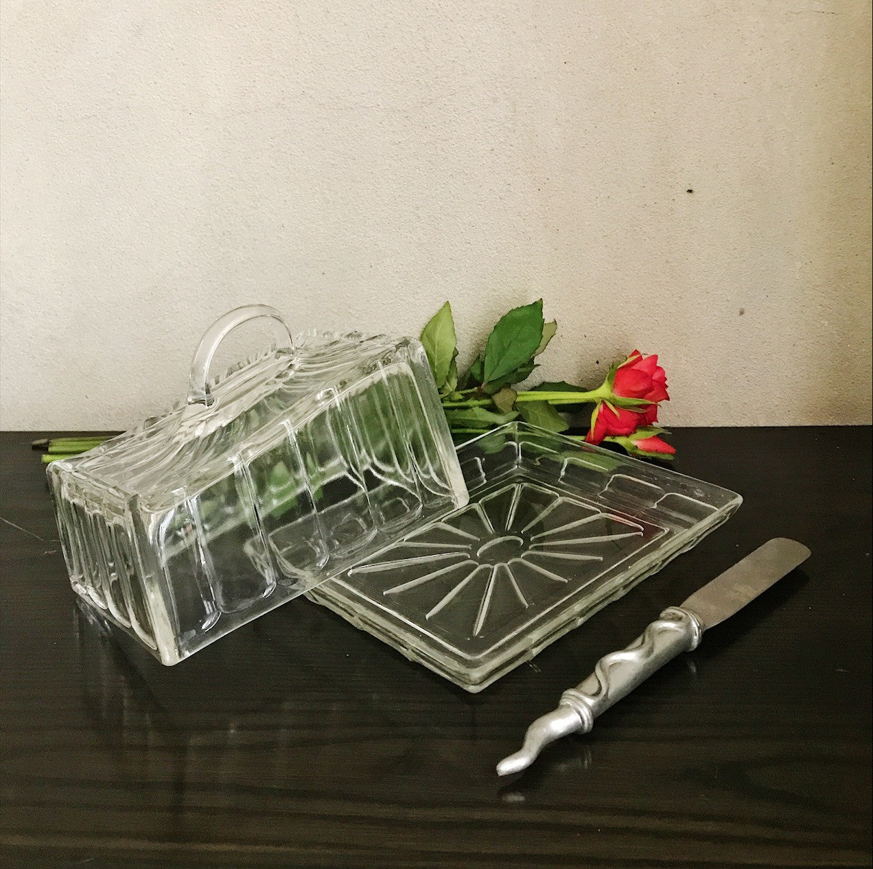 1930s Glass Butter/Cheese dish