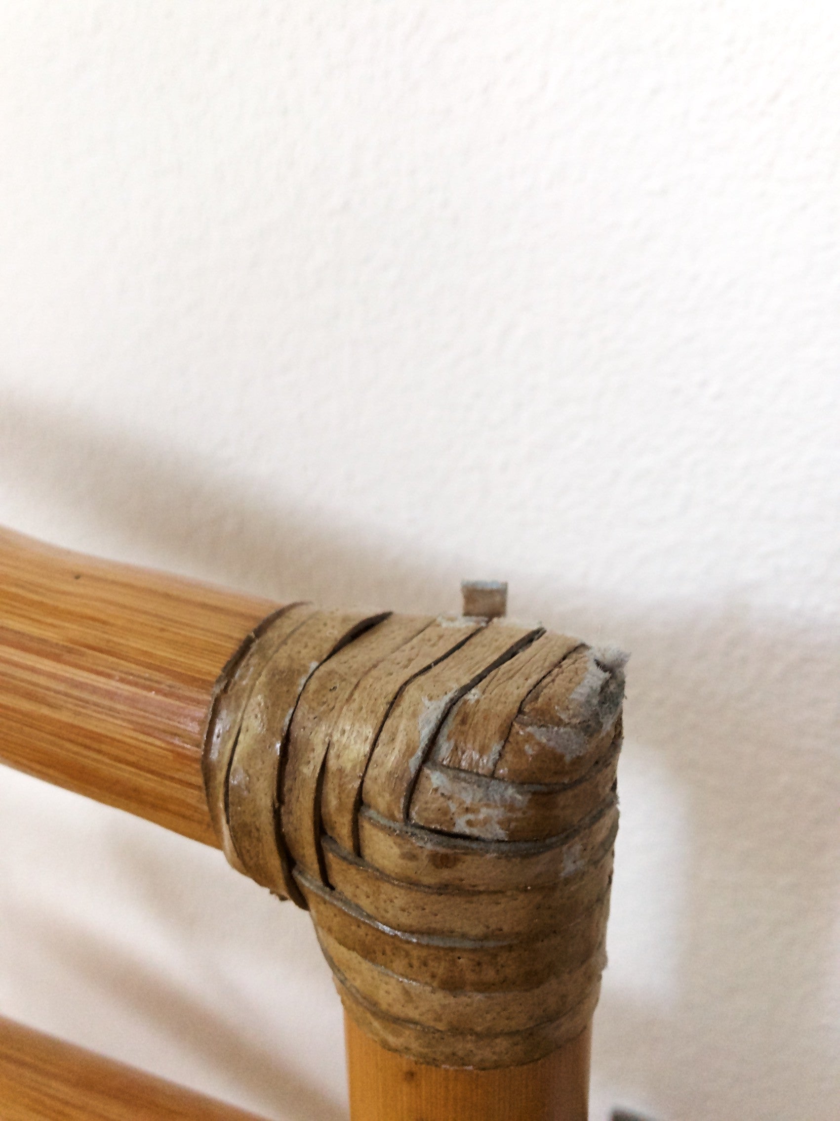 Midcentury Bamboo and Rattan Standing Shelf 