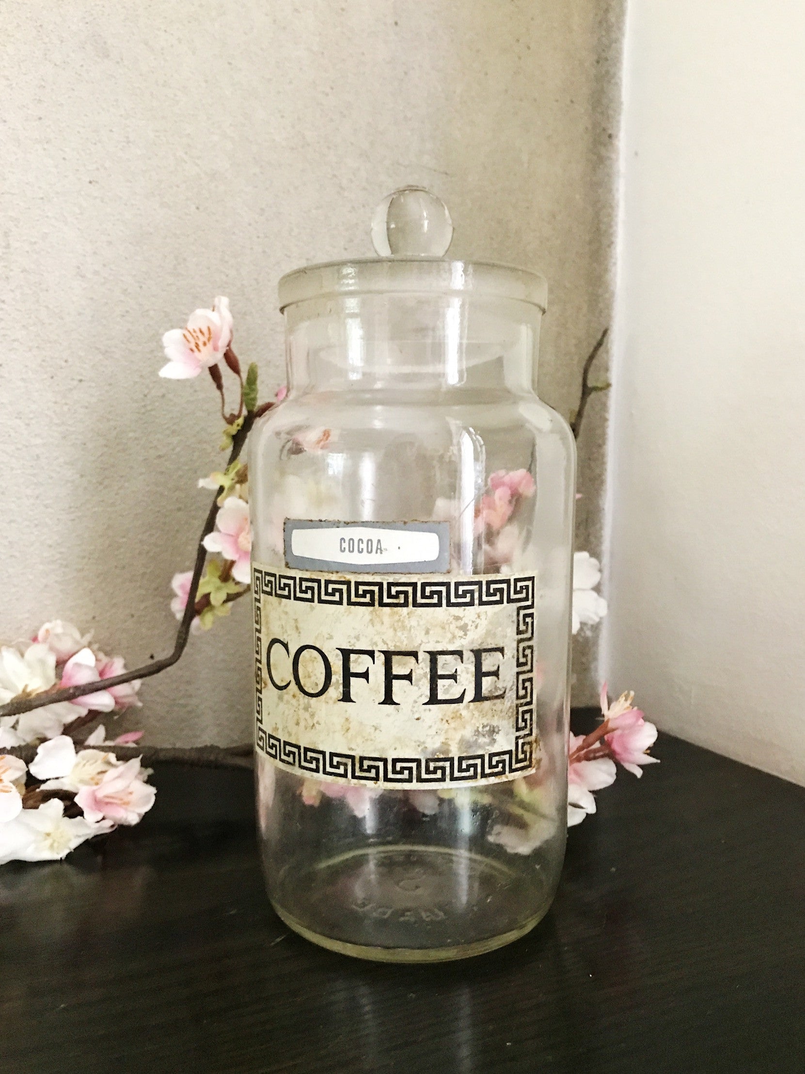 1940s Glass Coffee Jar