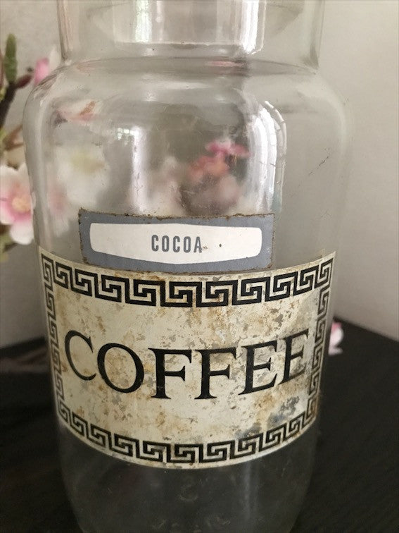 1940s Glass Coffee Jar