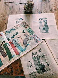 Vintage French Fashion Prints Trio