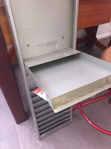 1940s French Vintage Metal Filing Unit/Clocking in Wall Unit