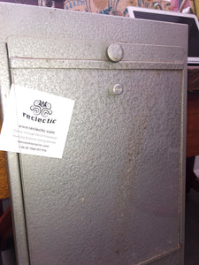1940s French Vintage Metal Filing Unit/Clocking in Wall Unit