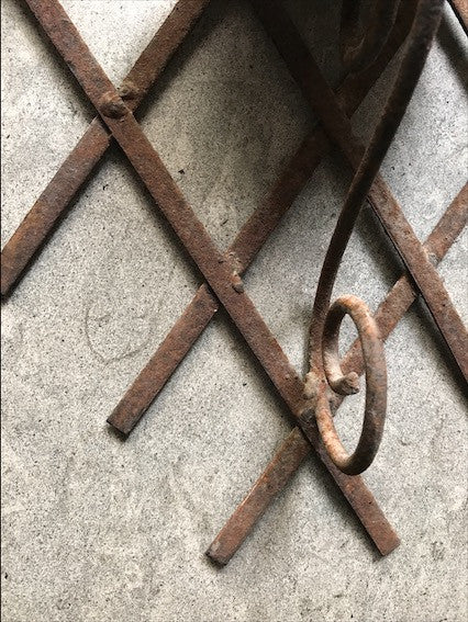 Pair of Trellised Metal Garden Candle Holders