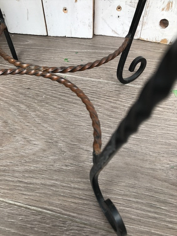 1970s Mosaic Side Table - Gold, Black and White