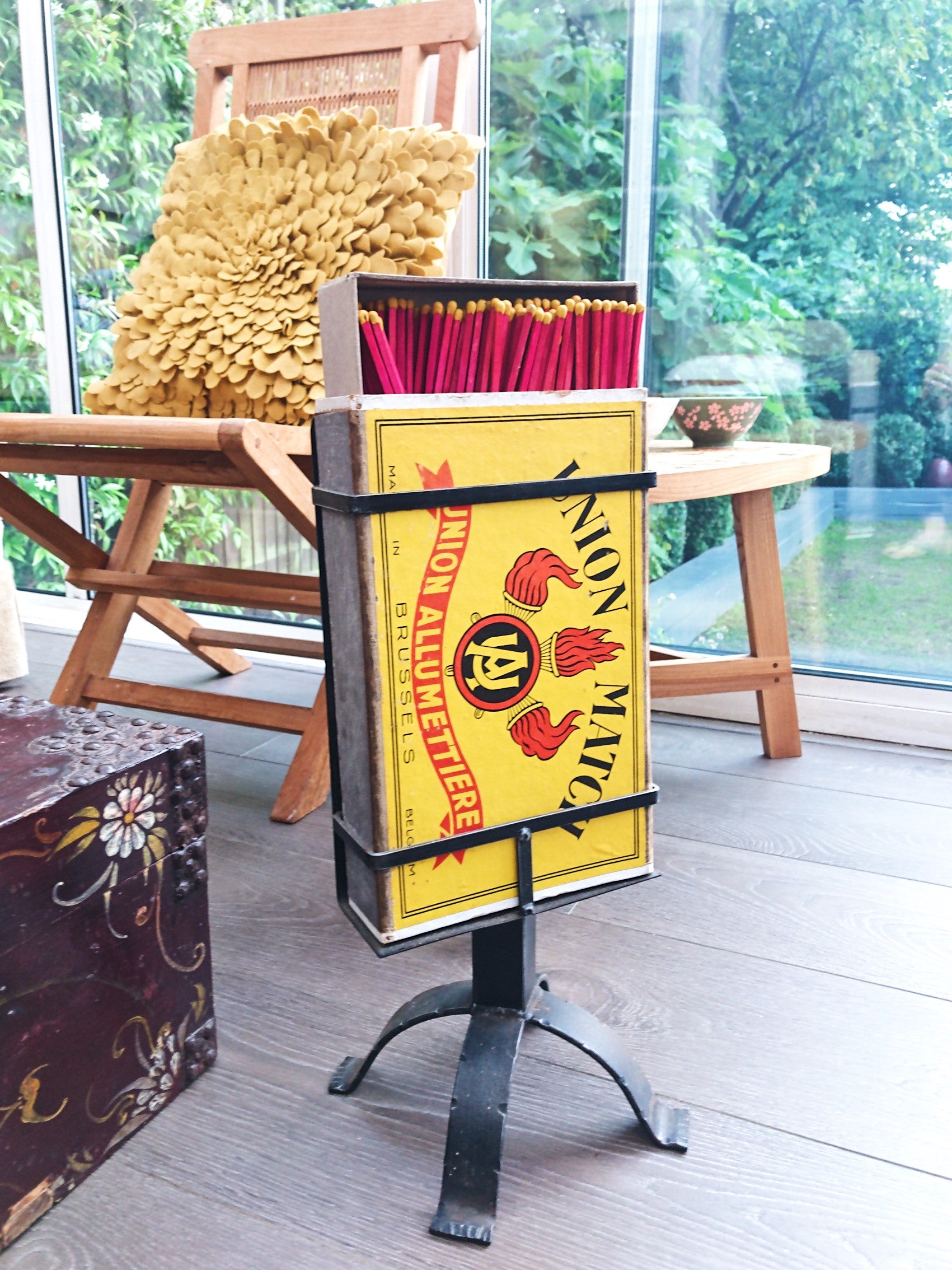 Vintage Belgian Matches and Matchbox Holder