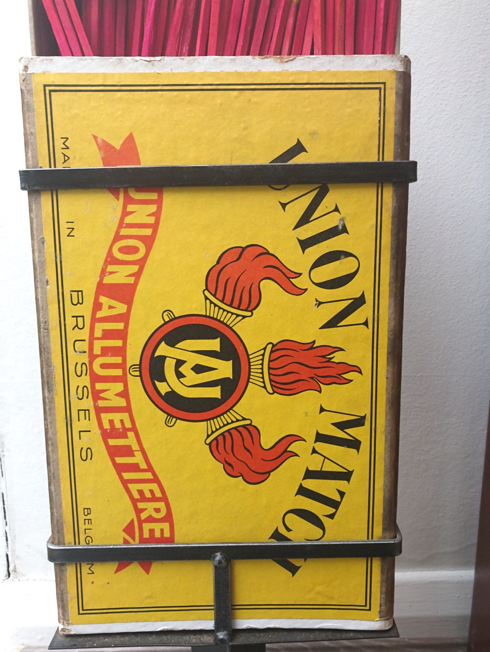Vintage Belgian Matches and Matchbox Holder