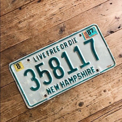 Vintage 1980s New Hampshire License Plate