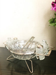 French Vintage Salad Bowl and Spoons