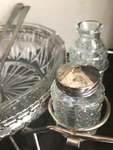 French Vintage Salad Bowl and Spoons