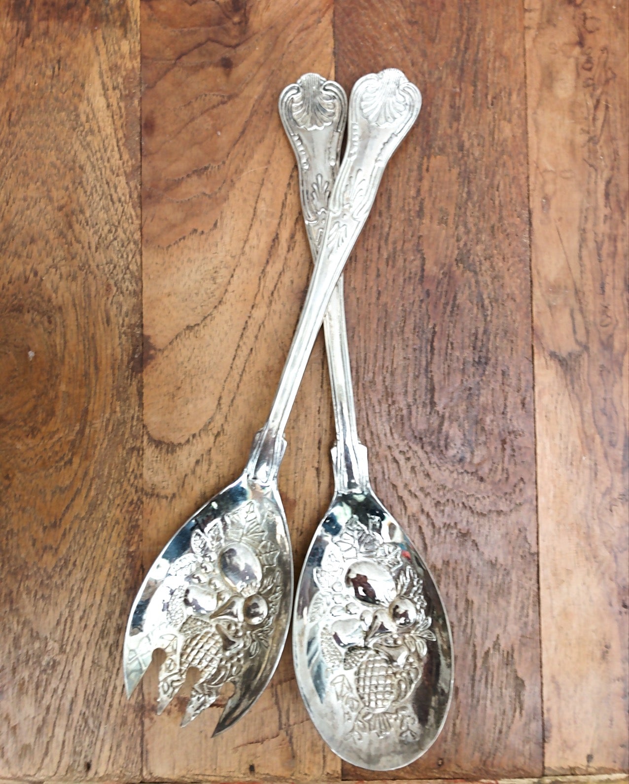 Silver-Plated Salad Servers