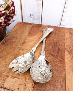 Silver-Plated Salad Servers