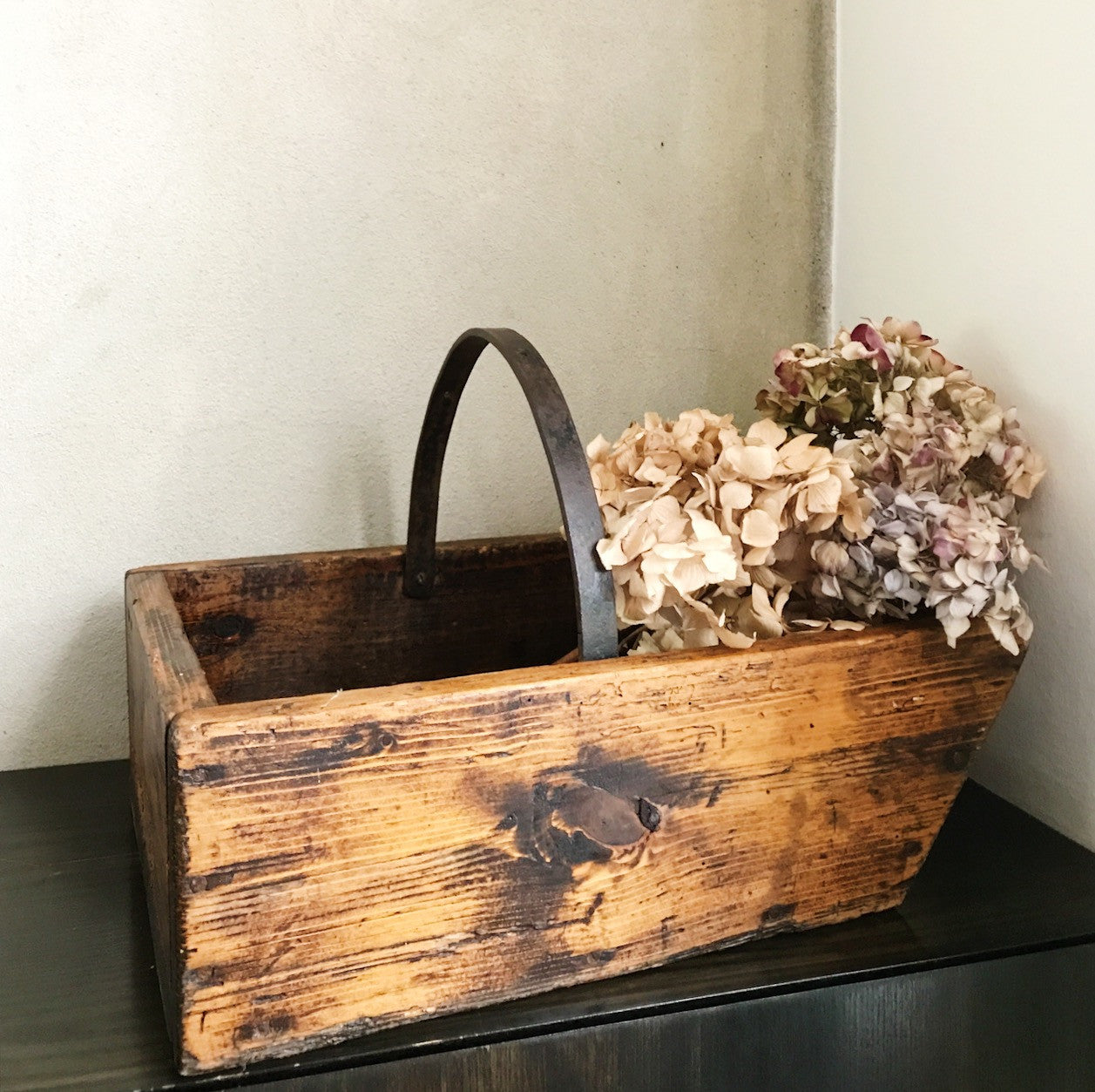 Vintage Trug with Iron Handle