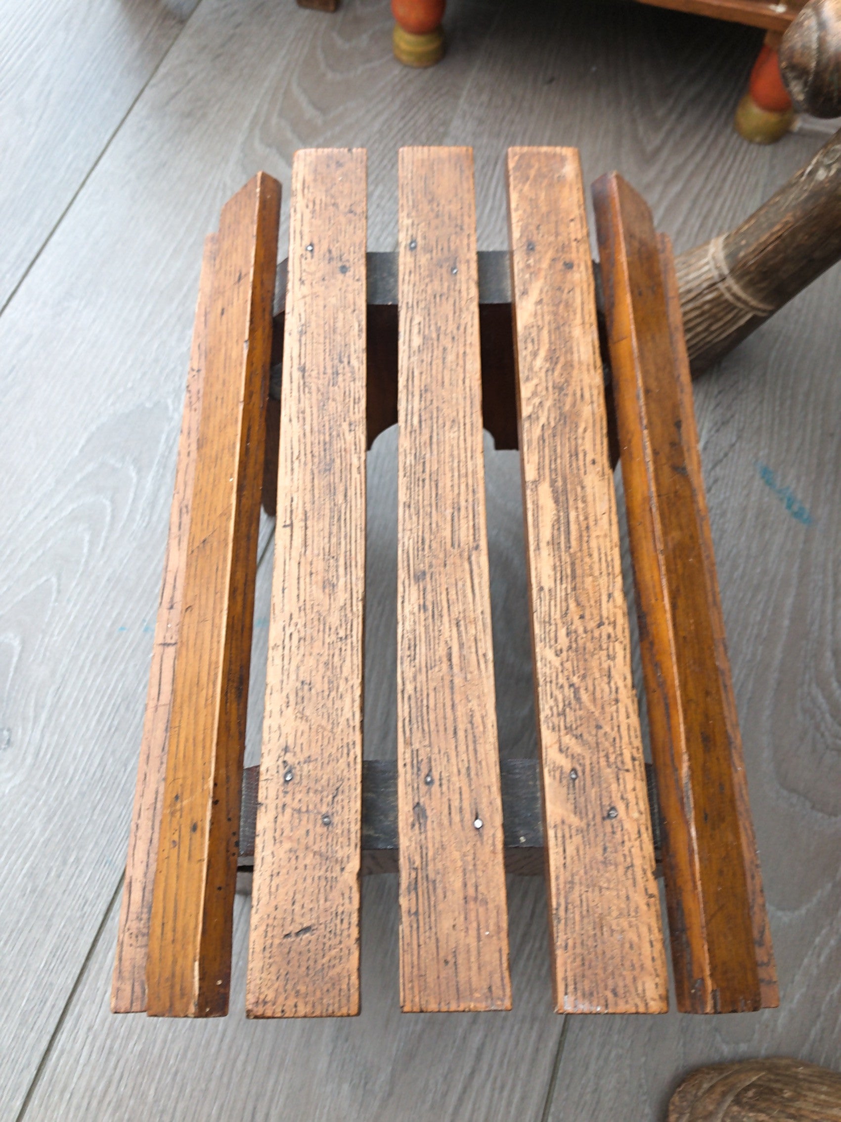 Vintage Wooden Footstool