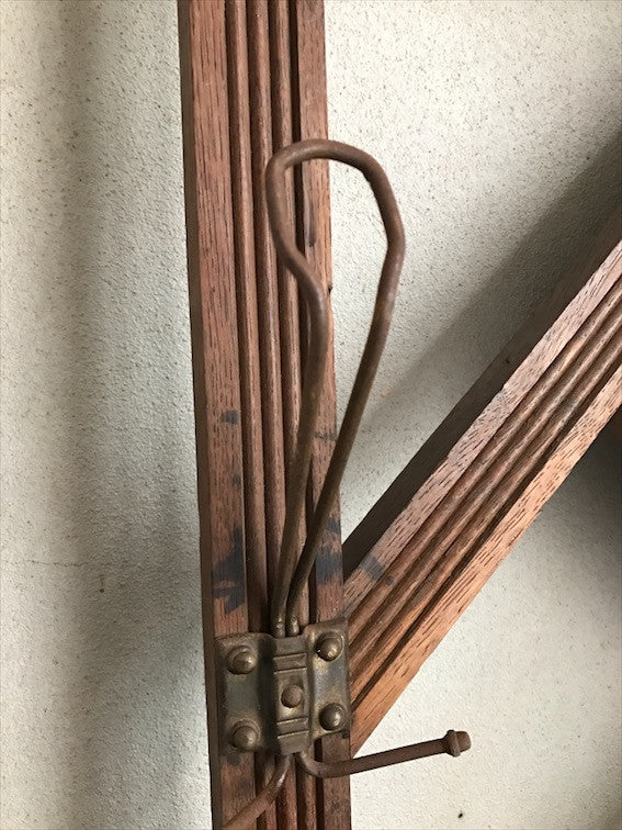 French Arts and Crafts Hat and Scarf Rack