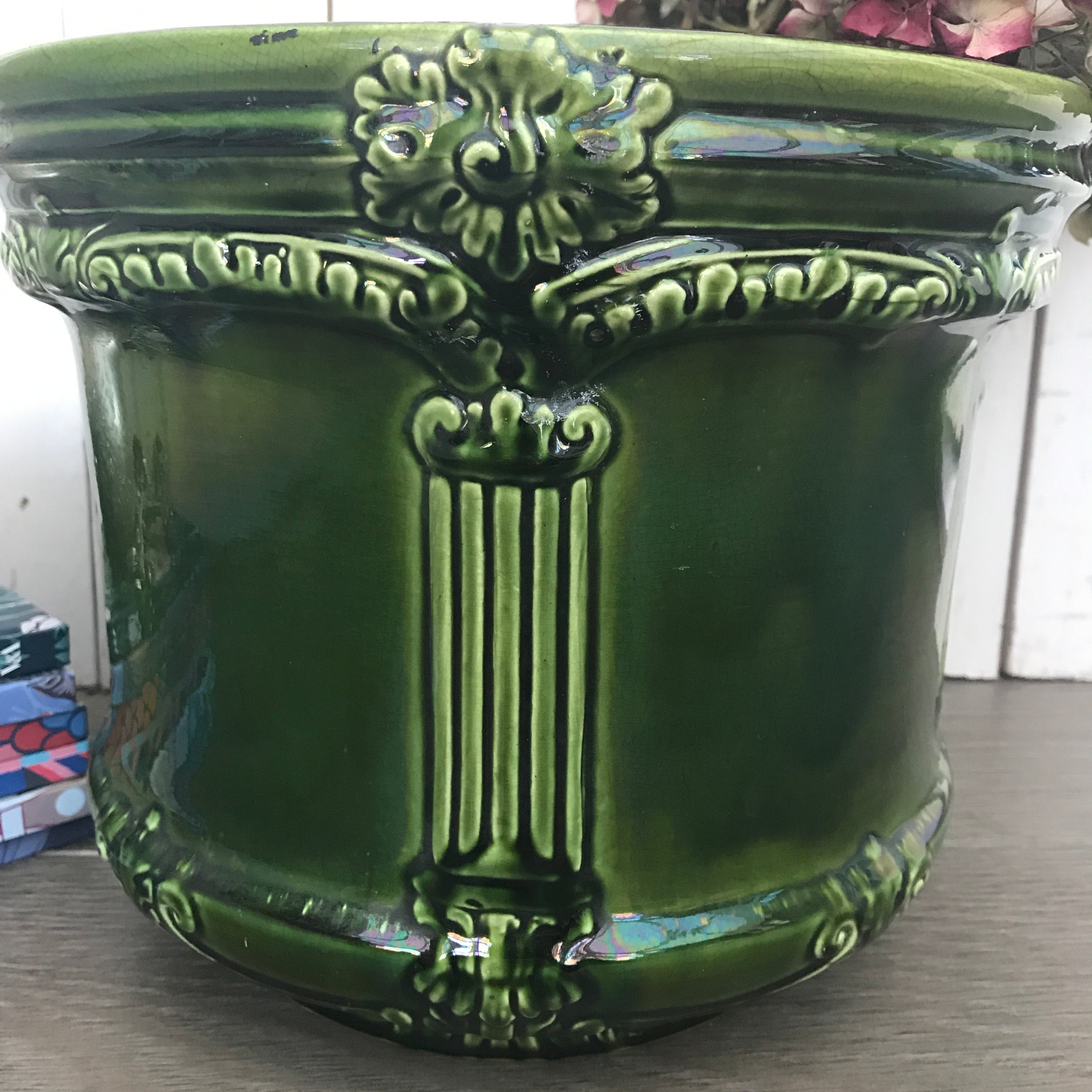 Antique Jardiniere/Victorian Majolica Plant Holder