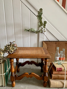Vintage Stool with Cane Seat