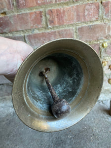 Large Antique Handbell with Wood Handle