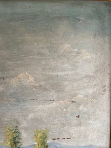 Majestic Landscape: Large Oil on Board