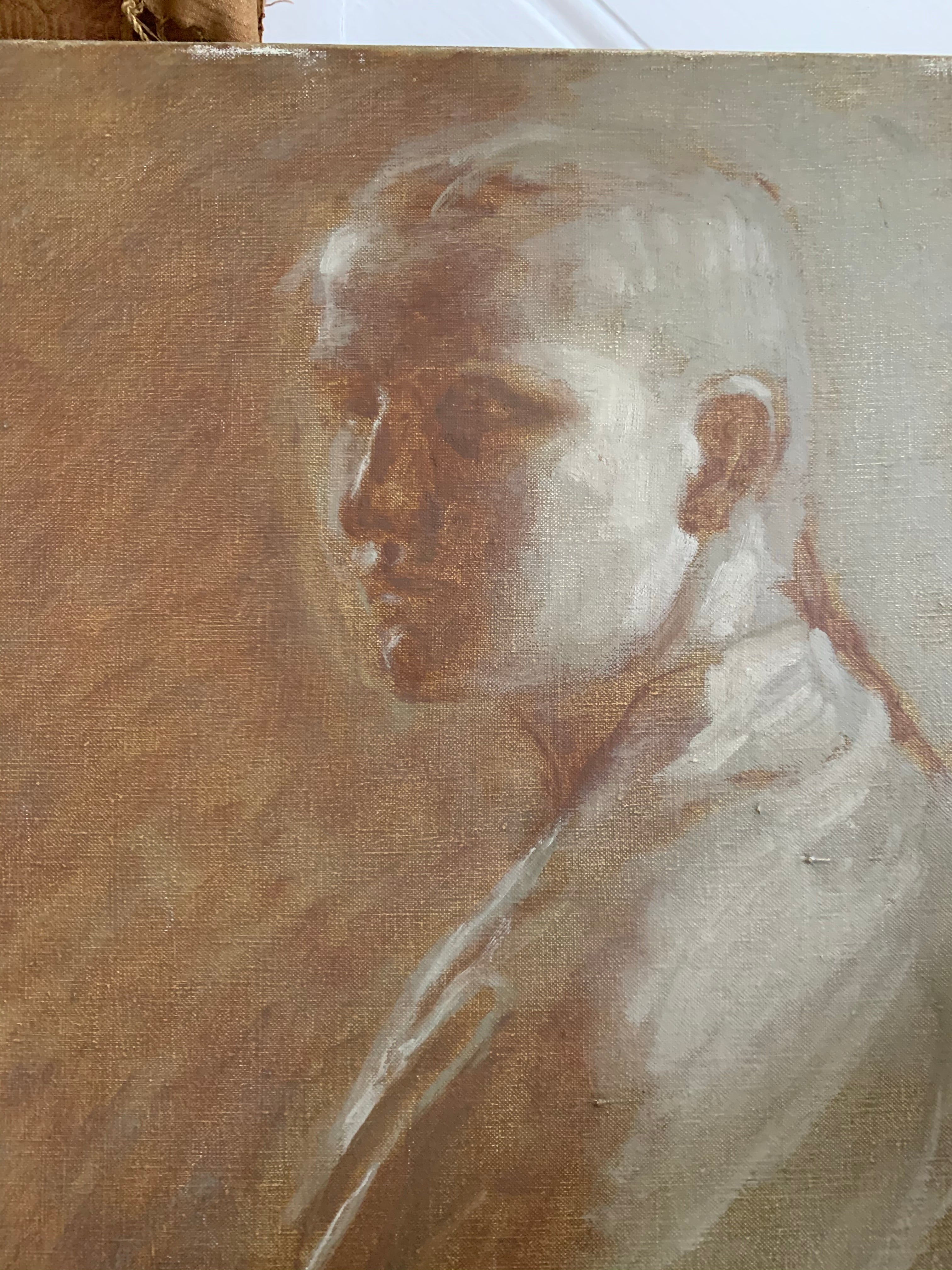 Portrait In Neutral Hues- Oil on Canvas – Reclectic