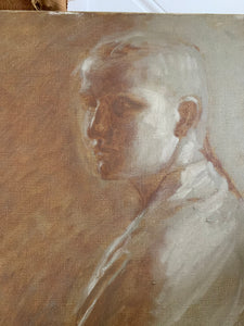 Portrait In Neutral Hues-  Oil on Canvas
