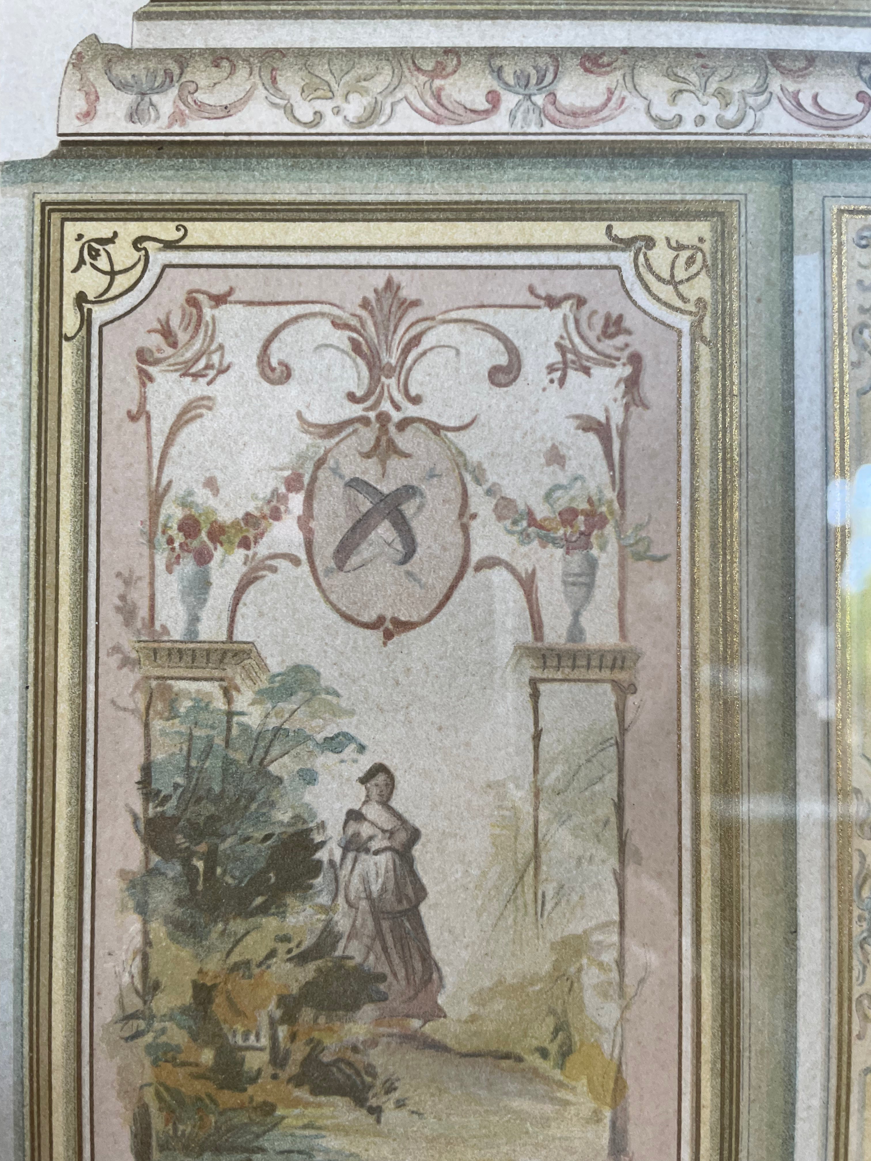 Antique Print No 21 of French Architectural & Ornamental Detail