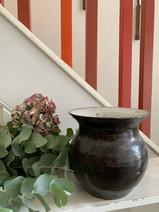 Chocolate Brown Glazed Vase