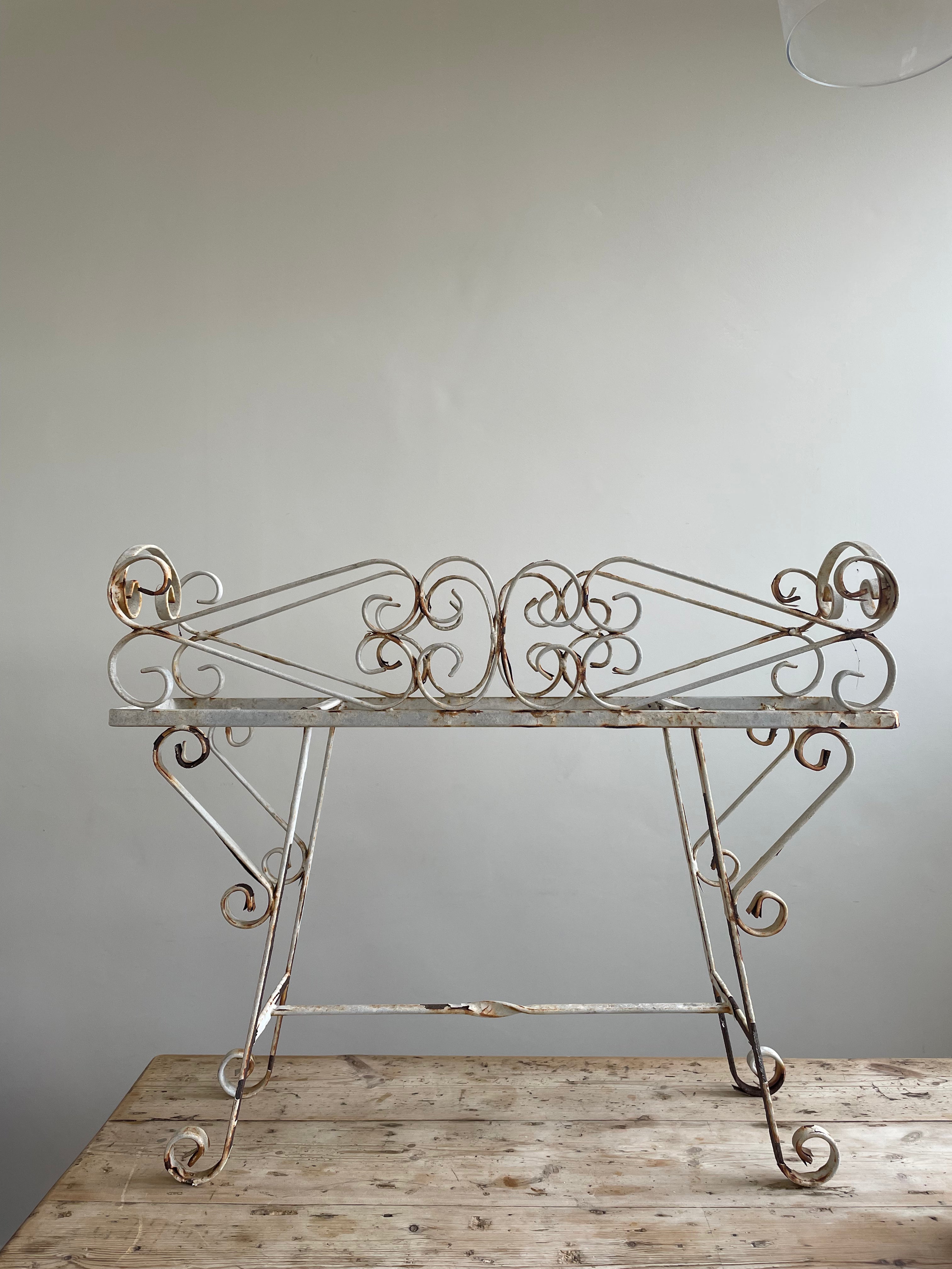 Long Wrought Iron Plant Stand