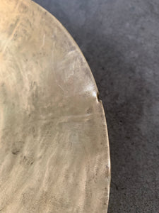 Trio of shallow vintage brass spice dishes