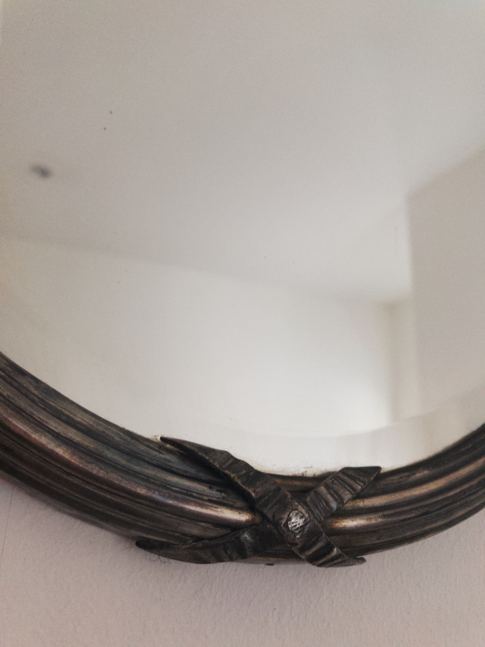 Large Metal Oval Mirror