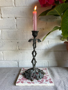 18th Century Iron Twisted Candlestick