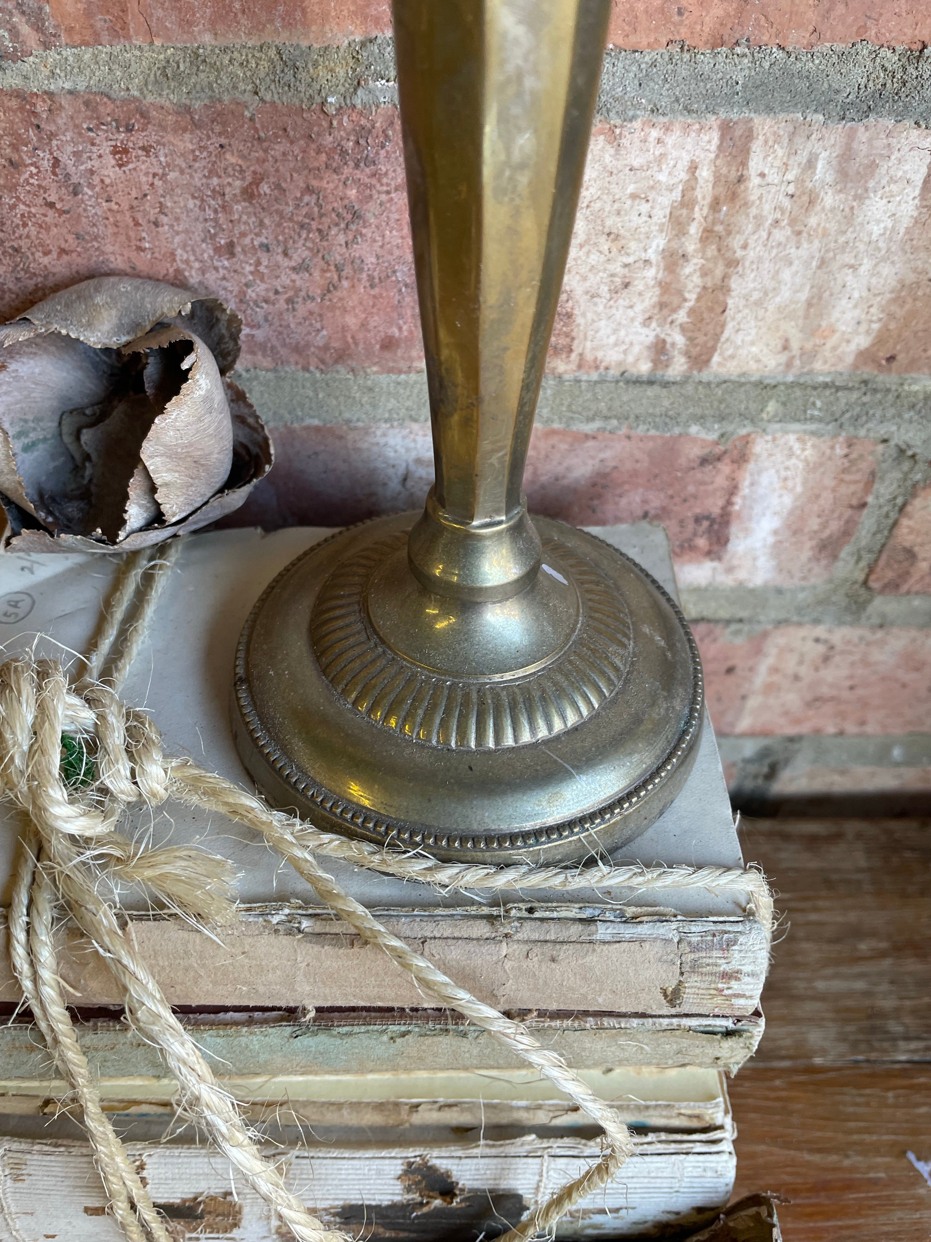 Tall Silver Plated Tapered Candlestick