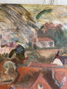 Abstract View of Hastings: Oil on Wood