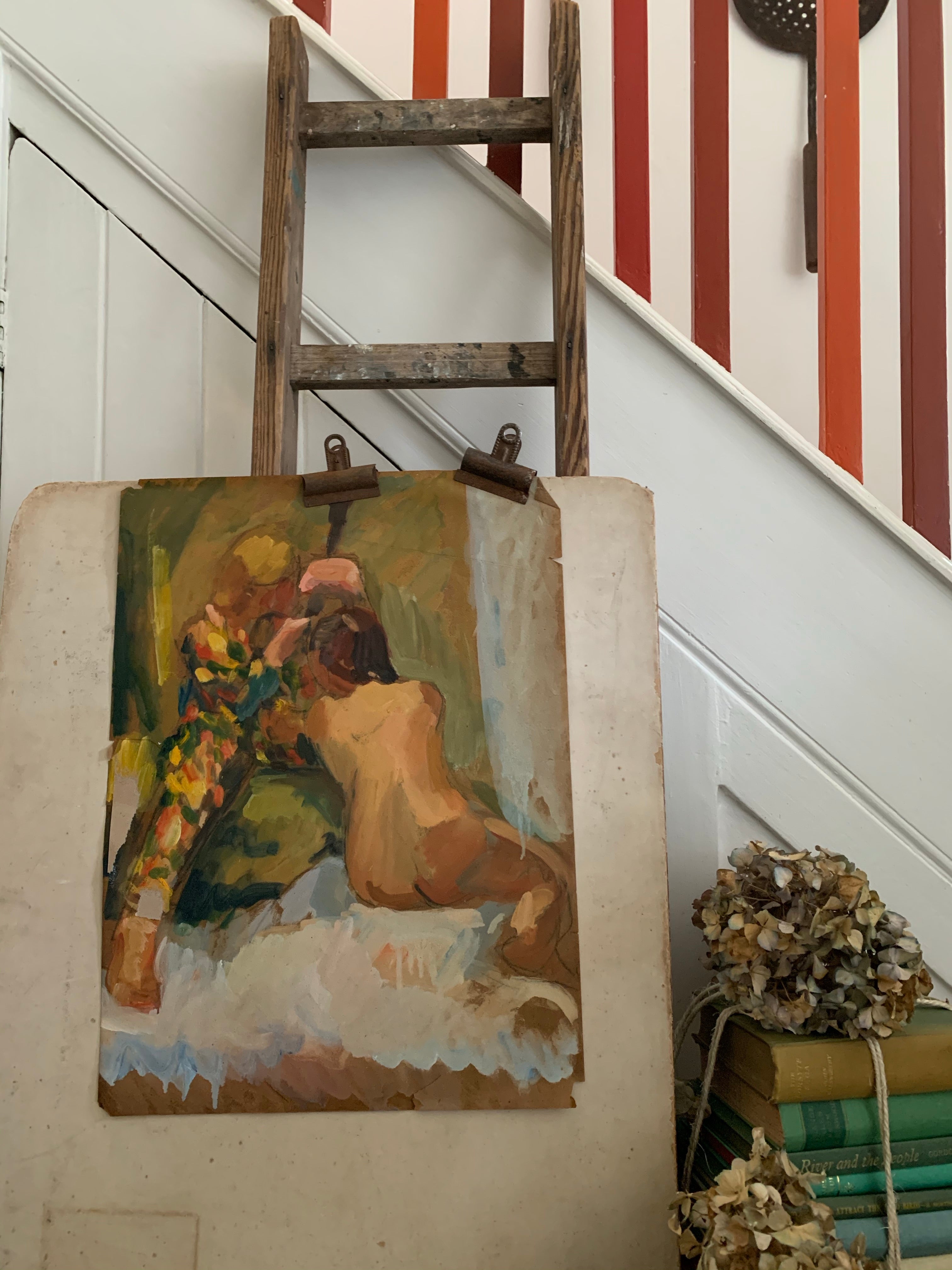 Oil Portrait on Delicate Wax Paper by Dennis Gilbert