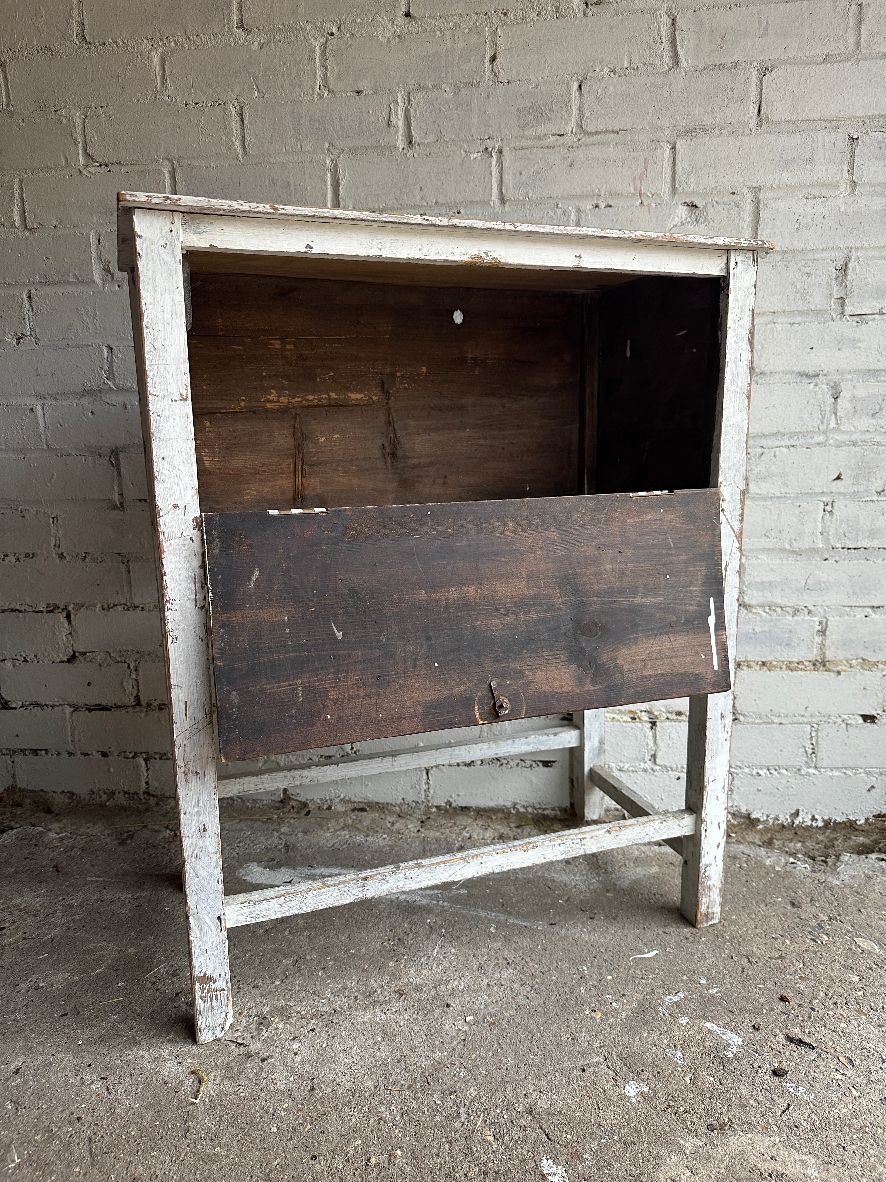 Rustic White Table Cabinet