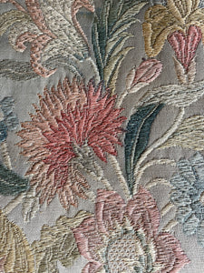 Victorian Low Chair with Original Embroidered Fabric