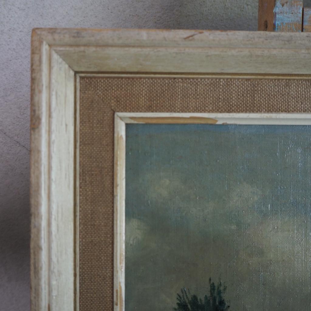 Water Channel: Signed Midcentury Oil on Board