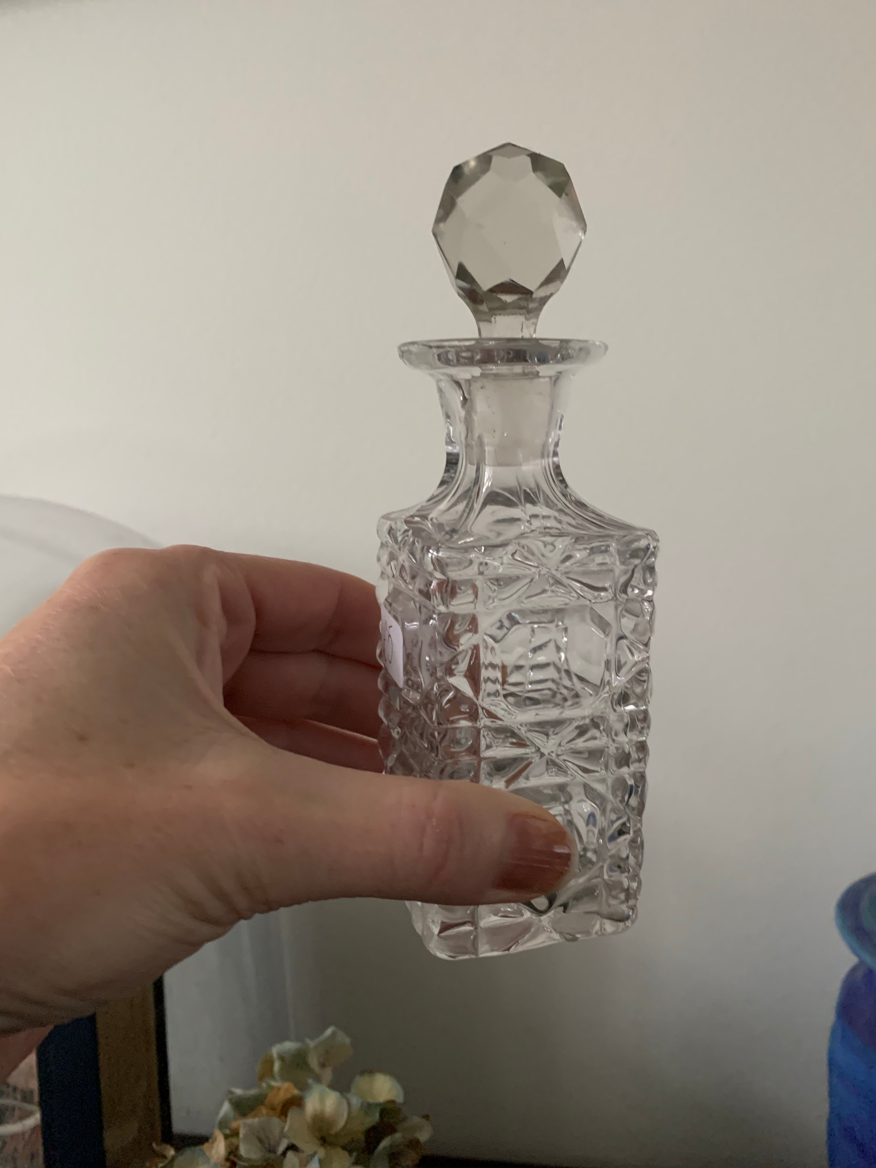 Small Victorian Cut-Glass Perfume Bottle