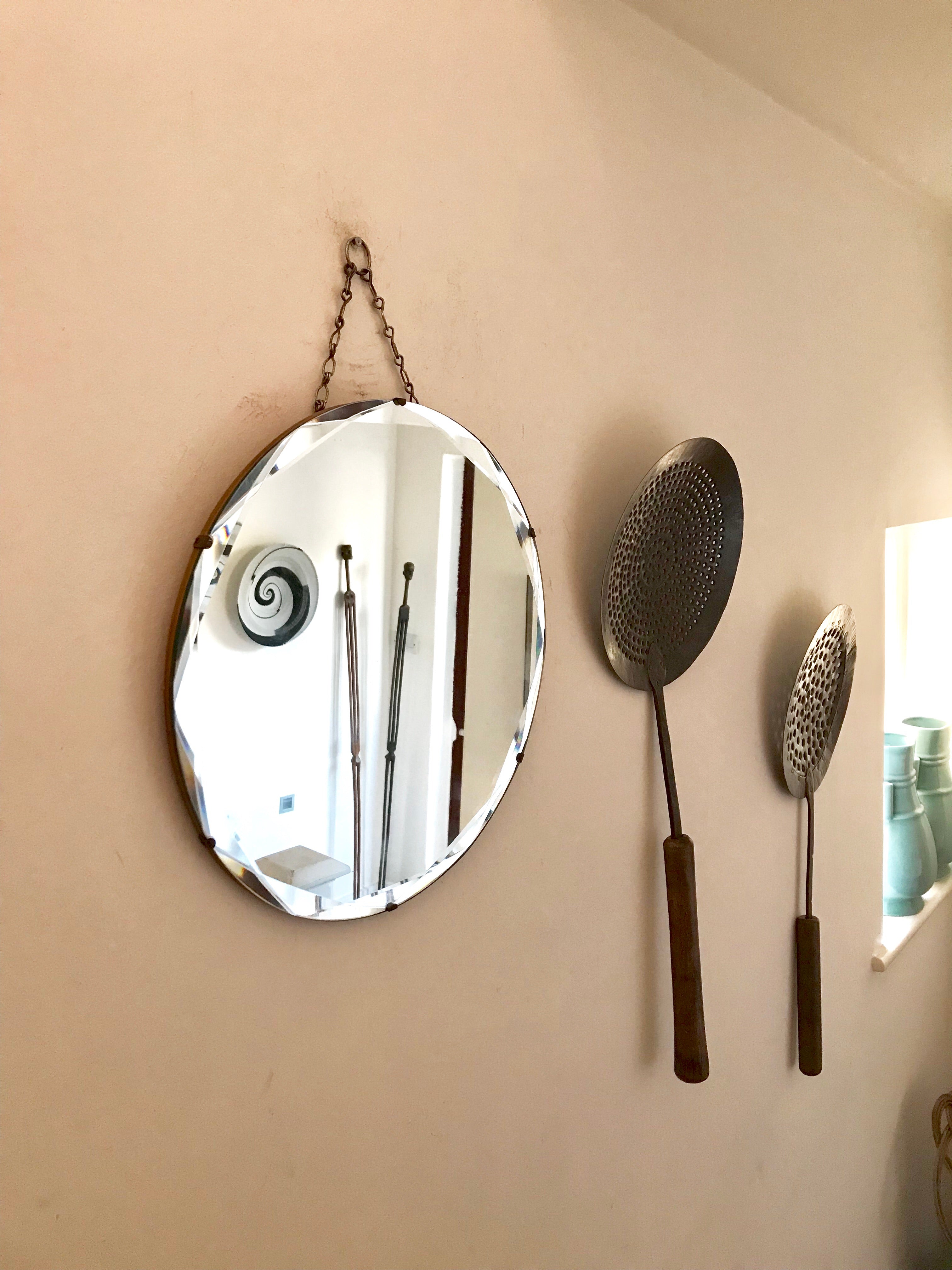 Round Art Deco Decorative Mirror